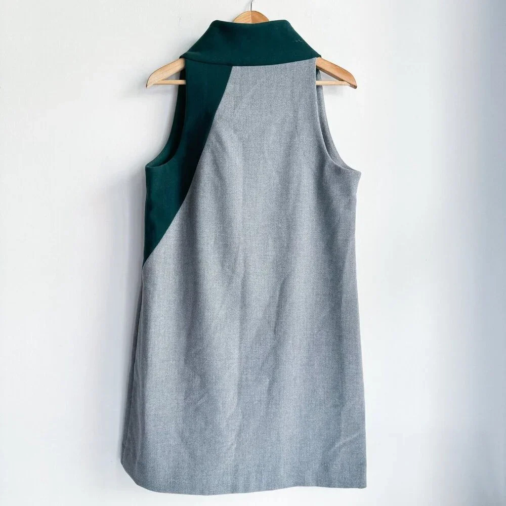 Cop Copine Colorblock Sleeveless Unique Mod Style Dress 42/L - Picture 4 of 9